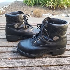 Harley Davidson black leather boots